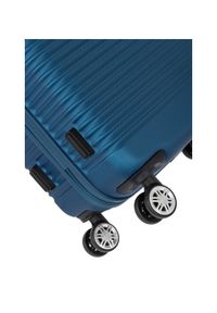 Ochnik - Komplet walizek na kółkach 19'/24'/28'. Kolor: niebieski. Materiał: materiał, poliester, guma, kauczuk