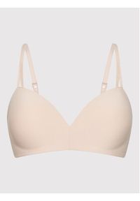 Calvin Klein Underwear Biustonosz bezfiszbinowy 000QF6017E Beżowy. Kolor: beżowy. Materiał: syntetyk