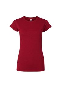 GILDAN - Koszulka Damska Softstyle Heather. Kolor: czerwony