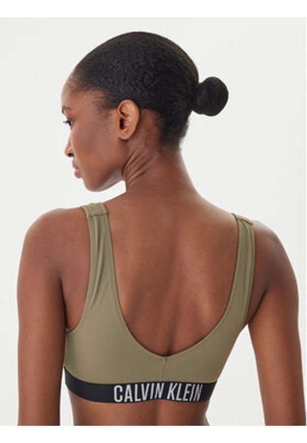 Calvin Klein Swimwear Góra od bikini KW0KW02745 Zielony. Kolor: zielony. Materiał: syntetyk