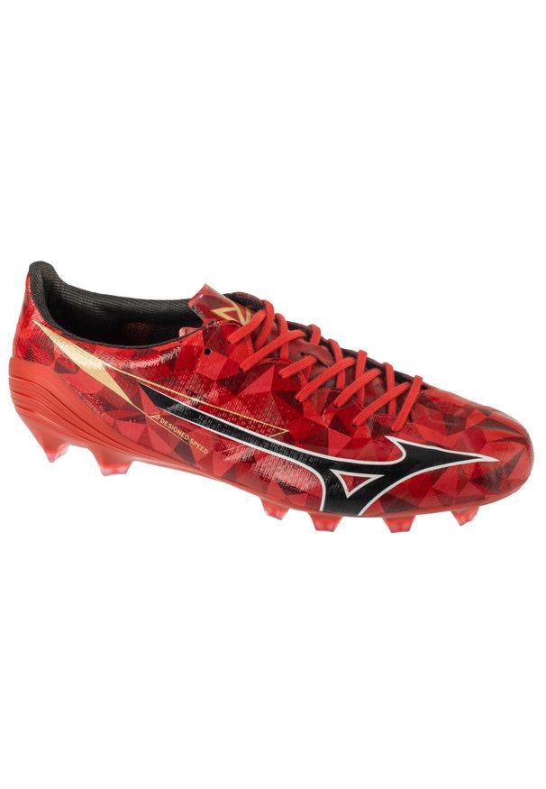 Mizuno - Buty piłkarskie korki męskie, Alpha II Elite FG. Kolor: czerwony. Sport: piłka nożna