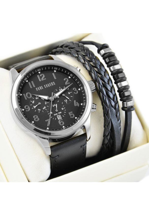 Zestaw zegarek męski Paul Lorens - BAYAS - PL20011A-1A1 + bransoletka