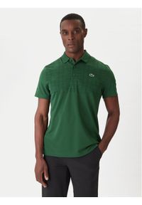 Lacoste Polo DH4777 Zielony Regular Fit. Typ kołnierza: polo. Kolor: zielony. Materiał: syntetyk #1