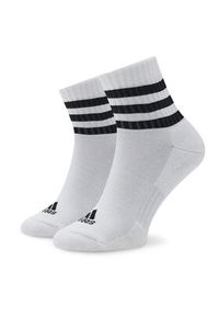 Adidas - adidas Zestaw 3 par wysokich skarpet unisex 3S C Spw Mid 3P HT3456 Biały. Kolor: biały. Materiał: bawełna