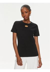 Elisabetta Franchi T-Shirt MA-52N-41E2-V180 Czarny Regular Fit. Kolor: czarny. Materiał: bawełna #1