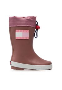 TOMMY HILFIGER - Tommy Hilfiger Kalosze Rain Boot T3X6-30766-0047 M Różowy. Kolor: różowy