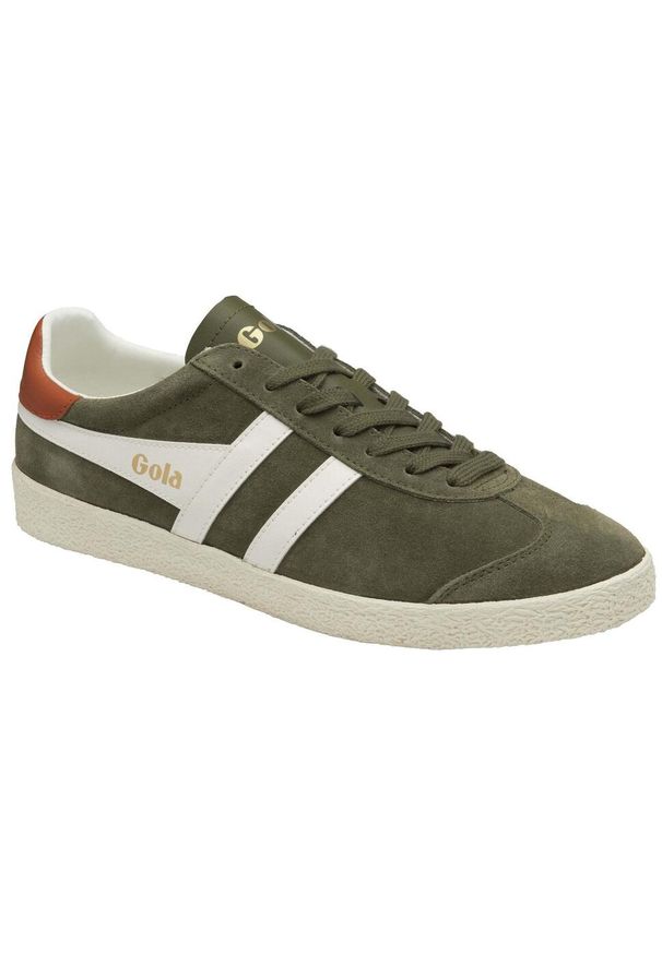 Sneakers sznurowane z zamszu Gola Medallist. Kolor: wielokolorowy, biały, zielony. Materiał: zamsz