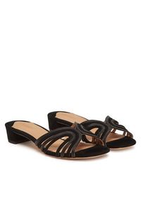 Lauren Ralph Lauren - LAUREN RALPH LAUREN Klapki Fay 802961818003 Czarny. Kolor: czarny. Materiał: skóra, zamsz
