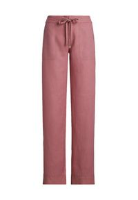 Lauren Ralph Lauren - LAUREN RALPH LAUREN Spodnie materiałowe 200735136022 Różowy Regular Fit. Kolor: różowy. Materiał: len