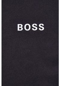 BOSS - Boss - Bluza Boss Casual. Okazja: na co dzień. Typ kołnierza: kaptur. Kolor: czarny. Materiał: dzianina, bawełna. Wzór: gładki. Styl: casual