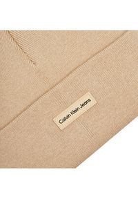 Calvin Klein Jeans Czapka Inst Patch Beanie K50K512142 Beżowy. Kolor: beżowy. Materiał: materiał