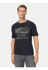 Aeronautica Militare T-Shirt 261TS2535UJ00641 Granatowy Regular Fit. Kolor: niebieski. Materiał: bawełna #1