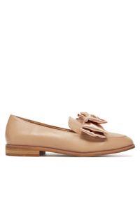 DeeZee Loafersy HY20232-2 Beżowy. Kolor: beżowy. Materiał: skóra