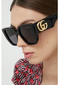 Gucci okulary przeciwsłoneczne damskie kolor czarny. Kolor: czarny #4