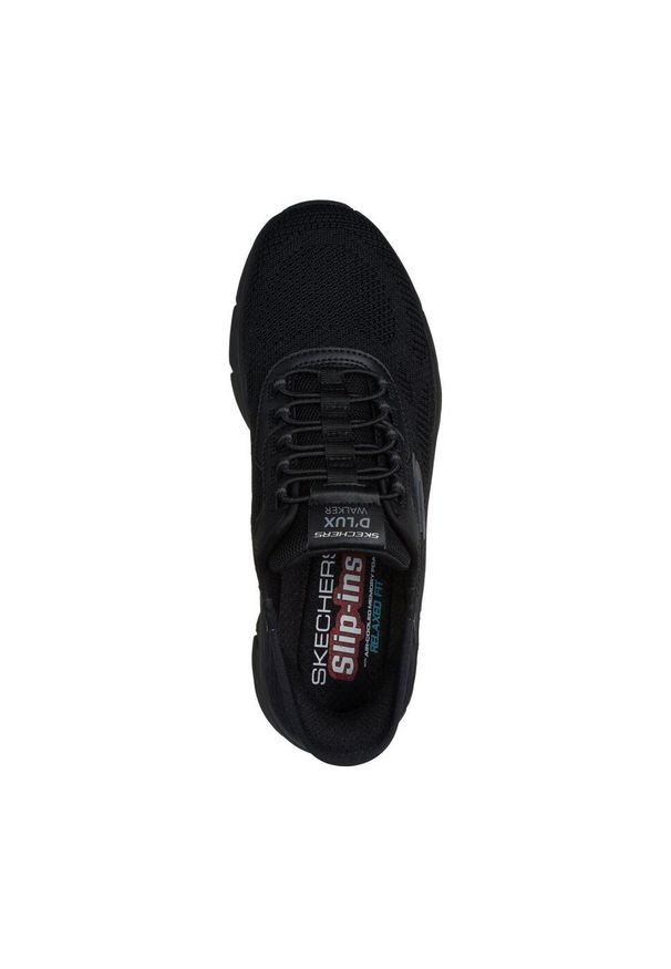 skechers - Męskie D'LUX WALKER 2.0 REZINATE Slip-On Czarny. Zapięcie: bez zapięcia. Kolor: czarny. Materiał: materiał, poliester