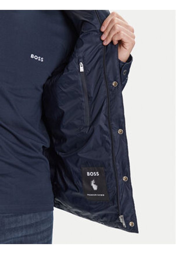 BOSS Kurtka przejściowa H-Dahanso 50540456 Granatowy Regular Fit. Kolor: niebieski. Materiał: syntetyk