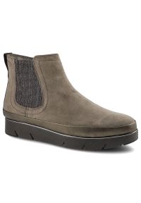 Brązowe Botki Tamaris Damskie Buty Na Platformie. Okazja: na co dzień. Kolor: brązowy. Materiał: zamsz. Obcas: na platformie. Styl: casual, elegancki