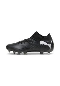 Buty piłkarskie męskie Puma Future 7 Match Fg ag. Kolor: czarny. Materiał: materiał. Szerokość cholewki: normalna. Sport: piłka nożna