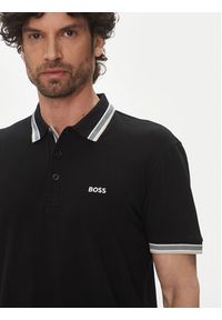 BOSS Polo Paddy 50469055 Czarny Regular Fit. Typ kołnierza: polo. Kolor: czarny. Materiał: bawełna #5