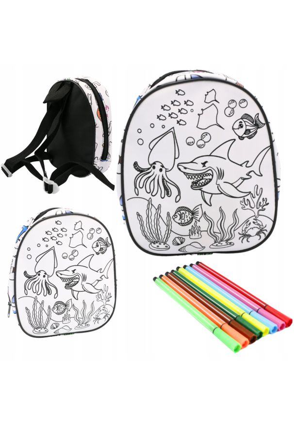 Skleplolki KREATYWNY PLECAK DLA DZIECI PRZEDSZKOLE ZABAWA DO KOLOROWANIA GRATIS PISAKI