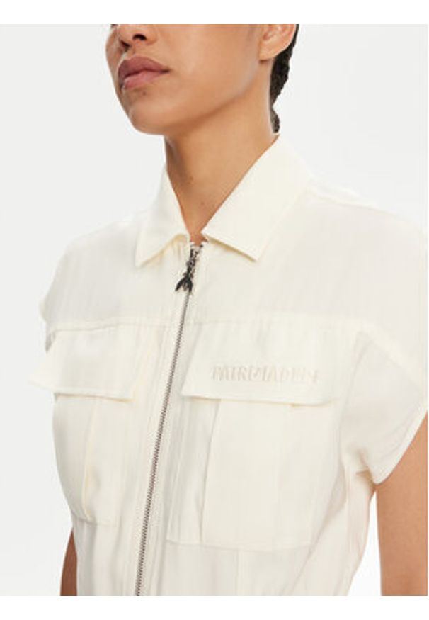 Patrizia Pepe Kombinezon 2T0072 A573 W146 Écru Regular Fit. Materiał: wiskoza