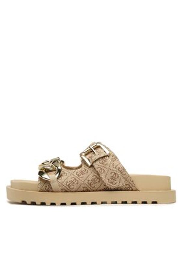 Guess Klapki Fatema2 FL6FT2 FAL03 Brązowy. Kolor: brązowy. Materiał: materiał