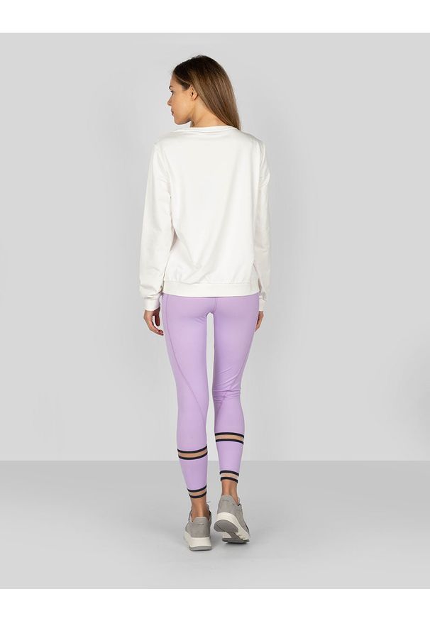 Trussardi Jeans - Trussardi Sport Legginsy | 44P00014 | Kobieta | Fioletowy. Stan: podwyższony. Kolor: fioletowy. Materiał: nylon, elastan. Wzór: aplikacja. Styl: sportowy