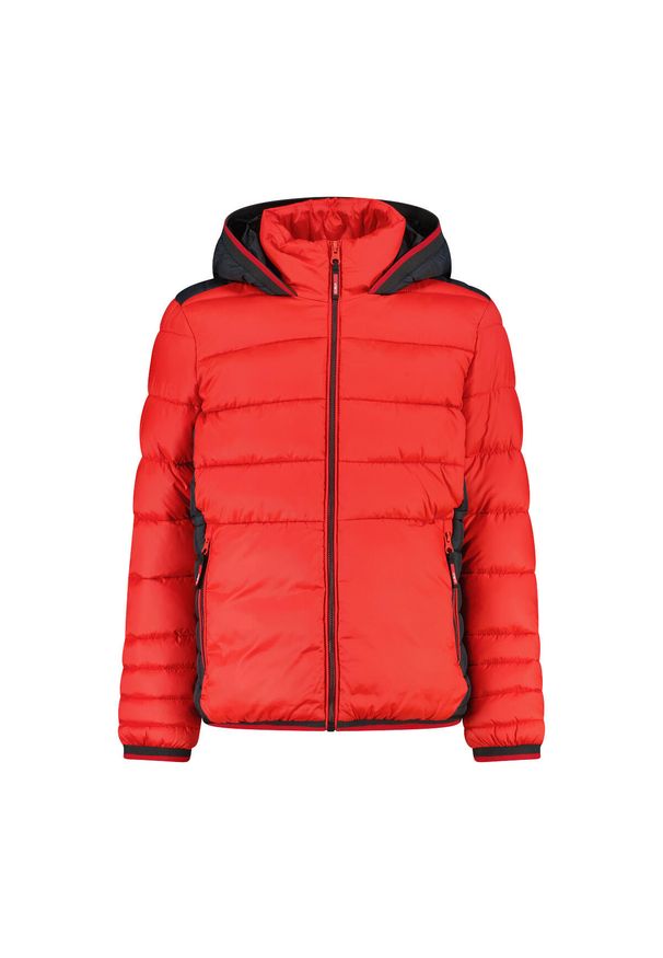 Kurtka puchowa z odpinanym kapturem dla dzieci CMP. Kolor: czerwony. Materiał: puch
