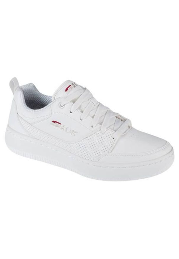 skechers - Buty do chodzenia męskie Skechers Sport Court 92 Ottoman. Zapięcie: sznurówki. Kolor: biały. Materiał: guma, materiał, syntetyk. Szerokość cholewki: normalna. Model: Skechers Sport. Sport: turystyka piesza