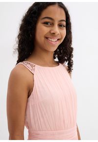 bonprix - Długa sukienka z dekoracyjnymi cekinami. Kolor: fioletowy. Długość: maxi #3