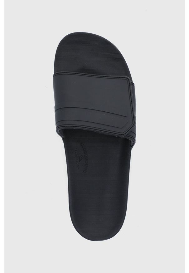 Quiksilver Klapki męskie kolor czarny. Kolor: czarny. Materiał: guma
