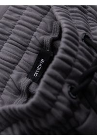 Ombre Clothing - Dopasowane męskie krótkie dresowe spodenki z nadrukami – szare V3 OM-SRSK-0138 - XXL. Kolor: szary. Materiał: dresówka. Długość: krótkie. Wzór: nadruk. Styl: sportowy #8