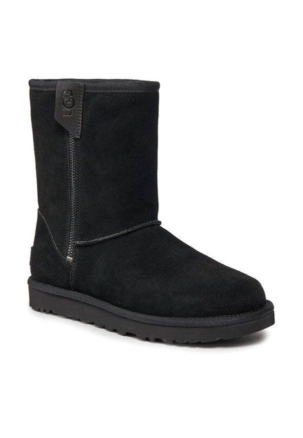 Ugg Śniegowce W Classic Short Bailey Zip 1144043 Czarny. Kolor: czarny. Materiał: skóra