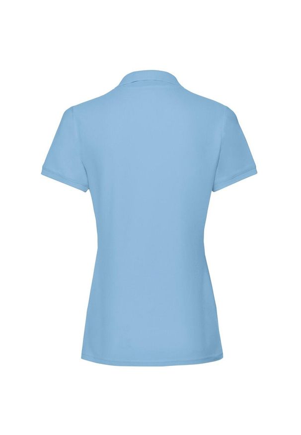 FRUIT OF THE LOOM - Damska Koszulka Polo Premium. Typ kołnierza: polo. Kolor: niebieski