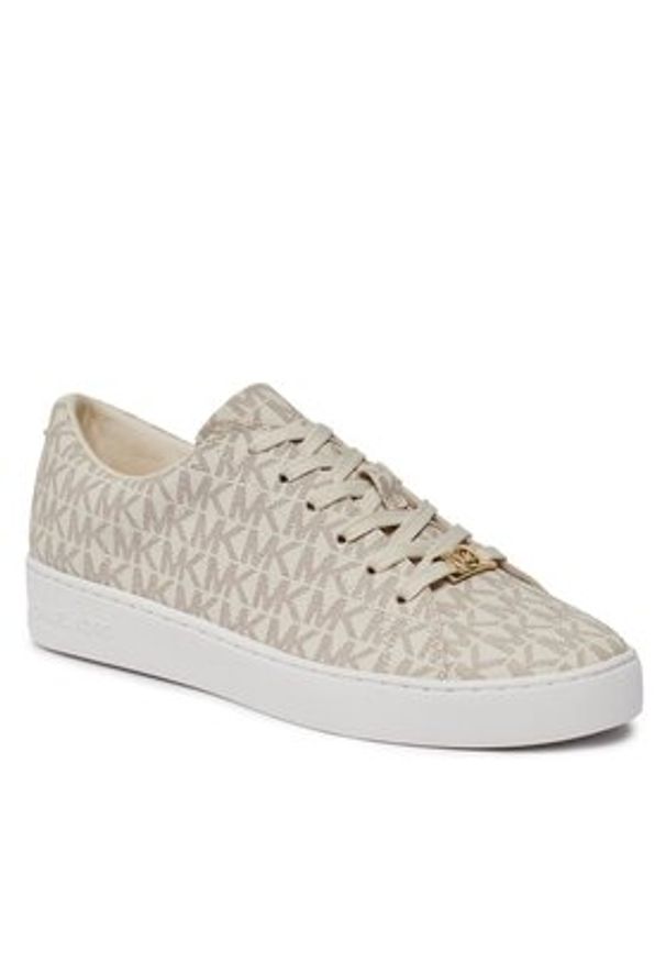 MICHAEL Michael Kors Sneakersy Keaton Lace Up 43R4KTFS1B Écru. Kolor: beżowy. Materiał: skóra