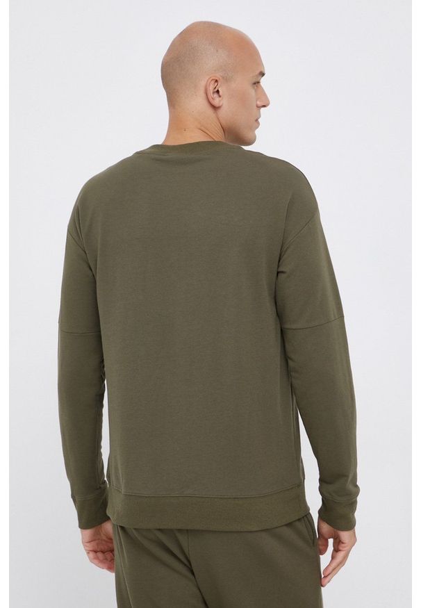 Calvin Klein Underwear Bluza męska kolor zielony melanżowa. Okazja: na co dzień. Kolor: zielony. Materiał: dzianina. Wzór: melanż. Styl: casual
