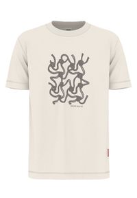 JOOP! Jeans T-Shirt 15 JJJ-08Anup 30047002 Beżowy Modern Fit. Kolor: beżowy. Materiał: bawełna