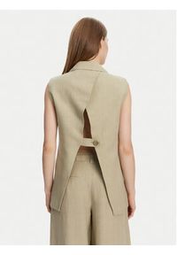 Marella Kamizelka Dramma 2513281012200 Khaki Regular Fit. Kolor: brązowy. Materiał: len #4