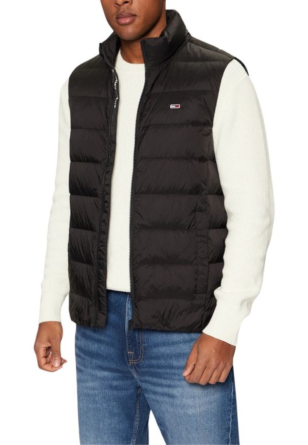 Tommy Jeans - TOMMY JEANS Czarny męski bezrękawnik, Rozmiar XL. Kolor: czarny. Długość rękawa: bez rękawów