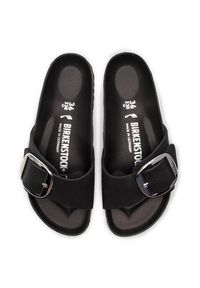 Birkenstock Klapki Madrid Big Buckle 1006523 Czarny. Kolor: czarny. Materiał: nubuk, skóra #6