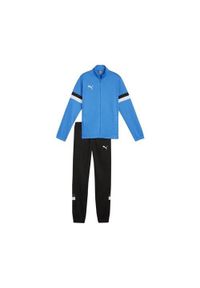 Dres treningowy chłopięcy Puma 65865502. Kolor: wielokolorowy, niebieski. Materiał: dresówka