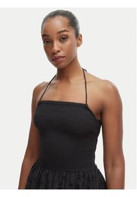 Iconique Sukienka letnia Sirya IC26-007 Czarny Regular Fit. Kolor: czarny. Materiał: bawełna. Sezon: lato #3