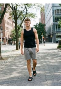 Sinsay - Szorty slim - szary. Kolor: szary