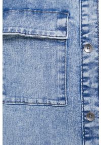 Only & Sons koszula jeansowa męska regular z kołnierzykiem klasycznym. Okazja: na co dzień. Typ kołnierza: kołnierzyk klasyczny. Kolor: niebieski. Materiał: jeans. Długość rękawa: długi rękaw. Długość: długie. Styl: klasyczny #2