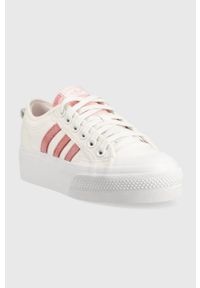 adidas Originals tenisówki Nizza damskie kolor biały. Nosek buta: okrągły. Kolor: biały. Materiał: guma. Obcas: na platformie #2