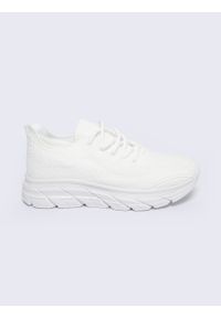 Big-Star - Sneakersy damskie białe NN274989 101. Okazja: na co dzień. Kolor: biały. Materiał: jeans. Wzór: kolorowy