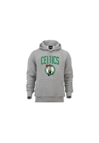 New Era - Bluza z kapturem Boston Celtics NBA. Typ kołnierza: kaptur. Kolor: szary, wielokolorowy. Sport: koszykówka