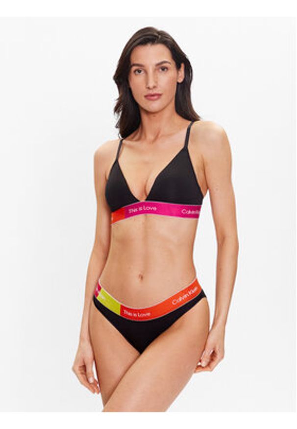 Calvin Klein Underwear Biustonosz braletka 000QF7254E Czarny. Kolor: czarny. Materiał: bawełna