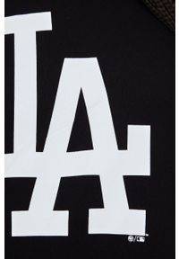 47 Brand - 47brand bluza MLB Los Angeles Dodgers kolor czarny z kapturem z nadrukiem. Typ kołnierza: kaptur. Kolor: czarny. Wzór: nadruk #2