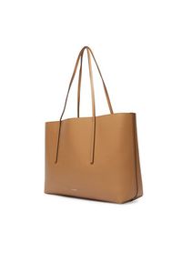 Calvin Klein Torebka Foil Logo Tote LV04F3274G Beżowy. Kolor: beżowy. Materiał: skórzane #4